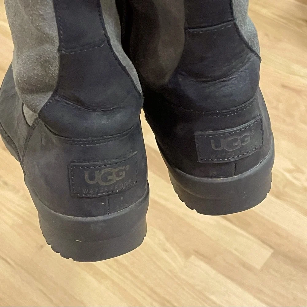 UGG BRYSTL BLACK 11”TALL BOOTS WATERPROOF Size 6
